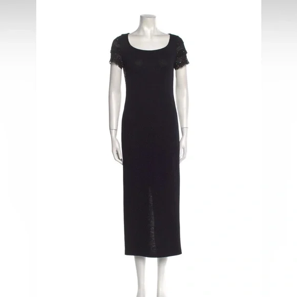 Elegant Black Women's Dress St. John knit USA 4 small - Picture 1 of 8